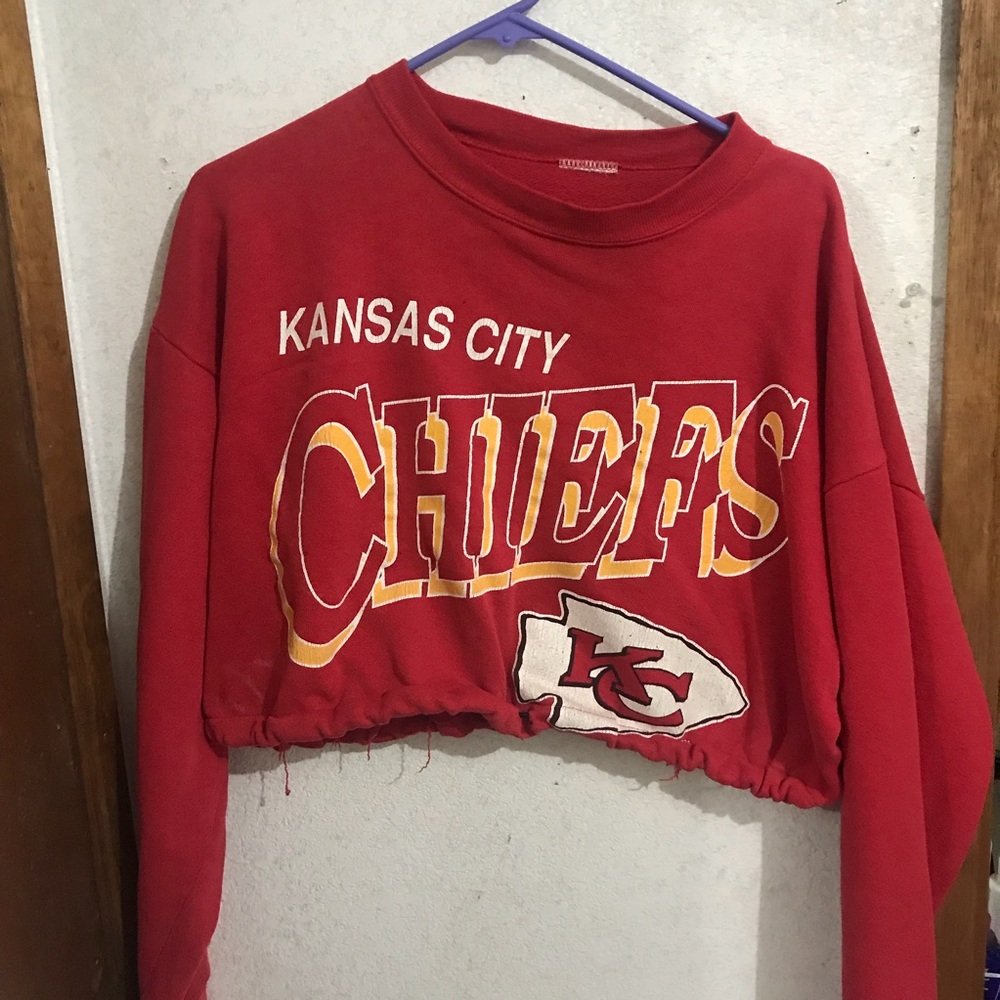 Kansas City Chiefs Vintage Cropped Sweatshirt